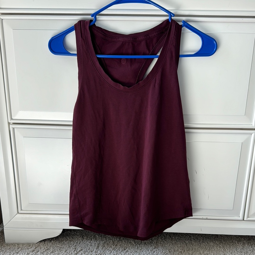 lululemon athletica Red Sleeveless Tank Top